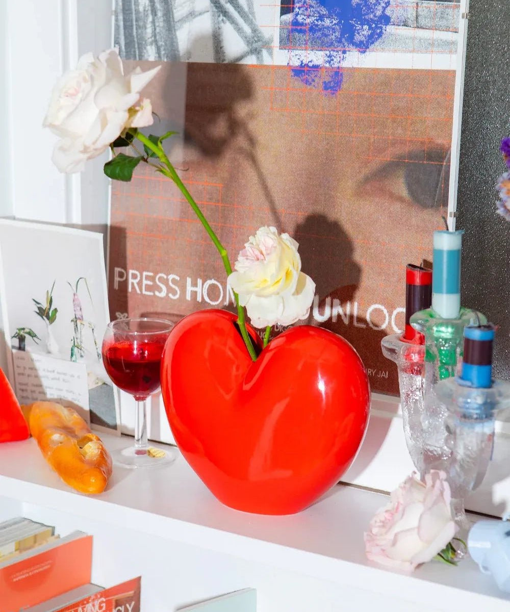 DOIY - LOVE Vase • Rot - Vase - ROSA ECK
