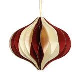 Weihnachtsdeko aus Papier  • Zwiebel Rot