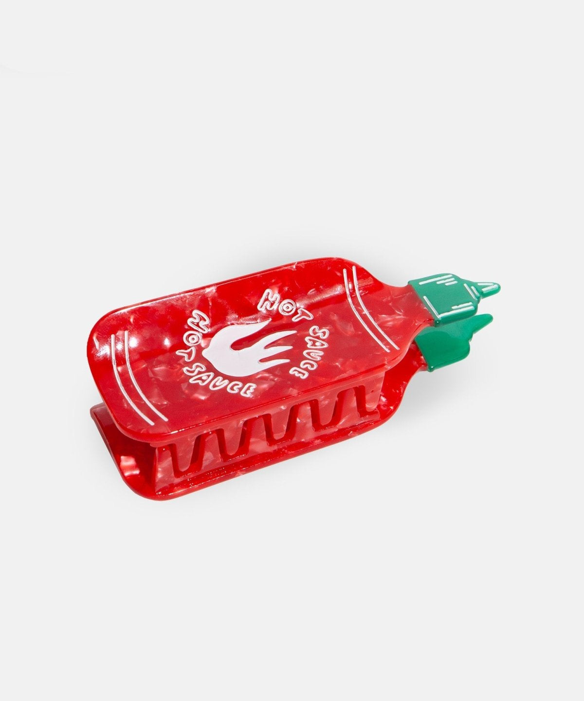 SRIRACHA Haarklammer in Form einer roten Sriracha-Flasche