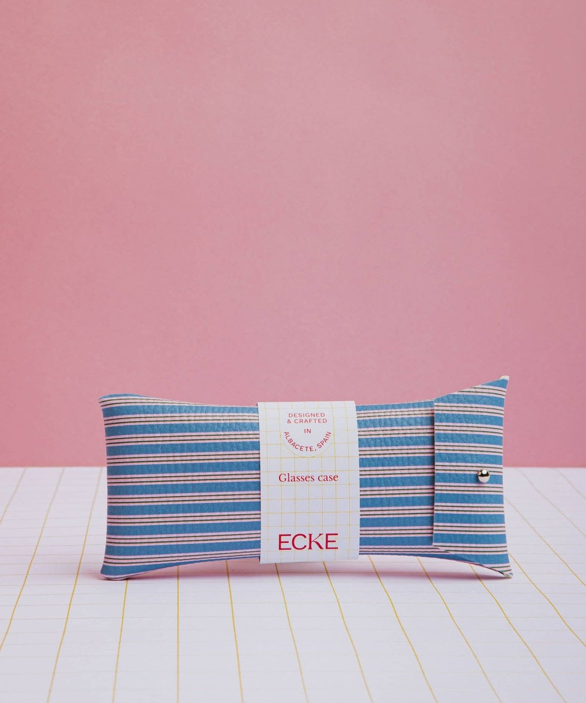 ECKE - Brillenetui • Blau/Rosa Streifen - Brillen - Etui - ROSA ECK
