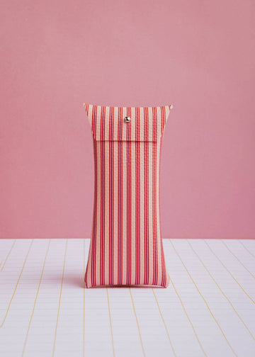 ECKE - Brillenetui • Rot mit Streifen - Brillen - Etui - ROSA ECK