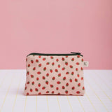 ECKE - FRESAS Mini Geldbeutel | Zipp | Erdbeeren Rosa - ROSA ECK - Erdbeeren, Pink, Rosa