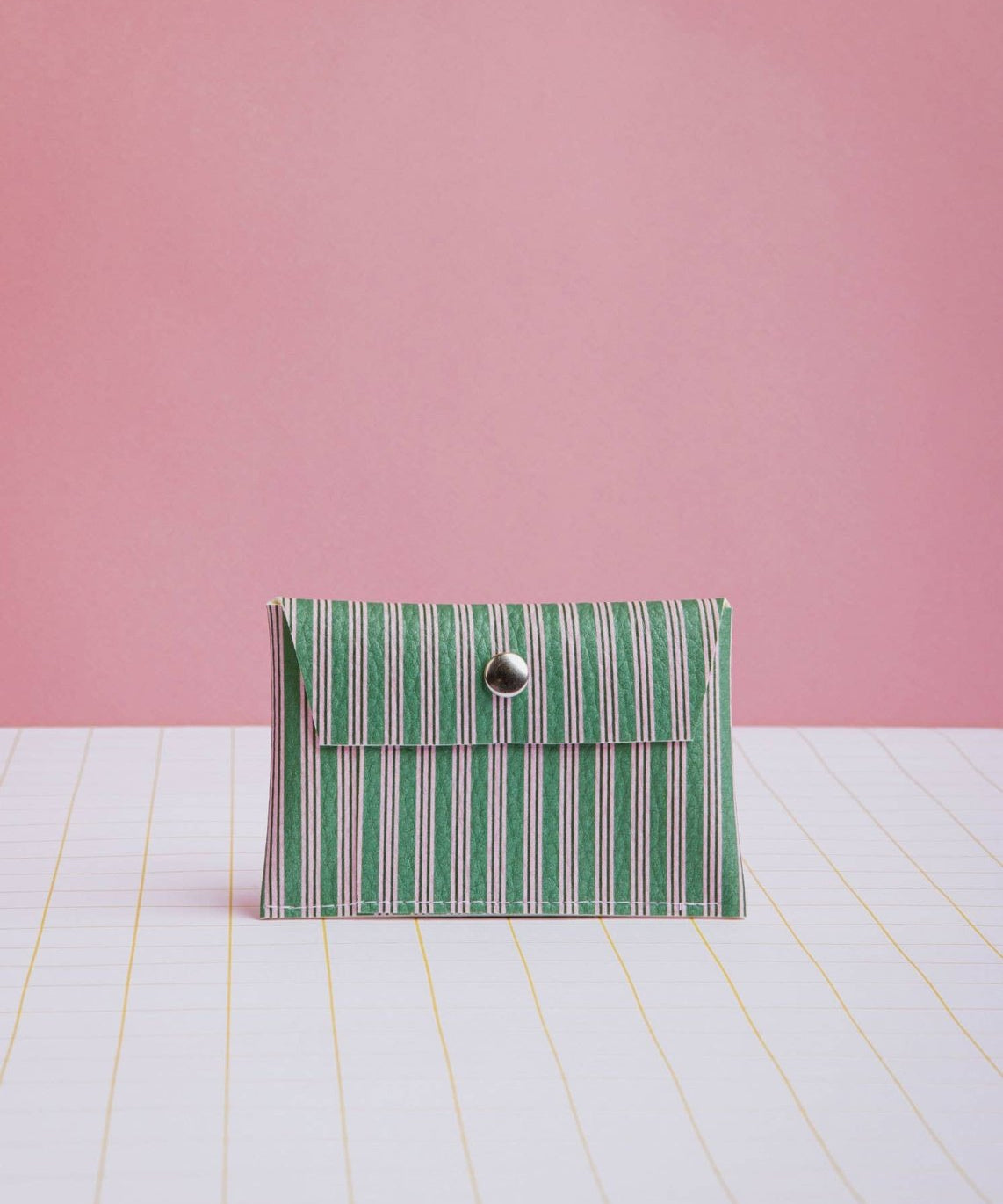 ECKE - Geldbeutel • Grün/Rosa Streifen - Geldbeutel - ROSA ECK