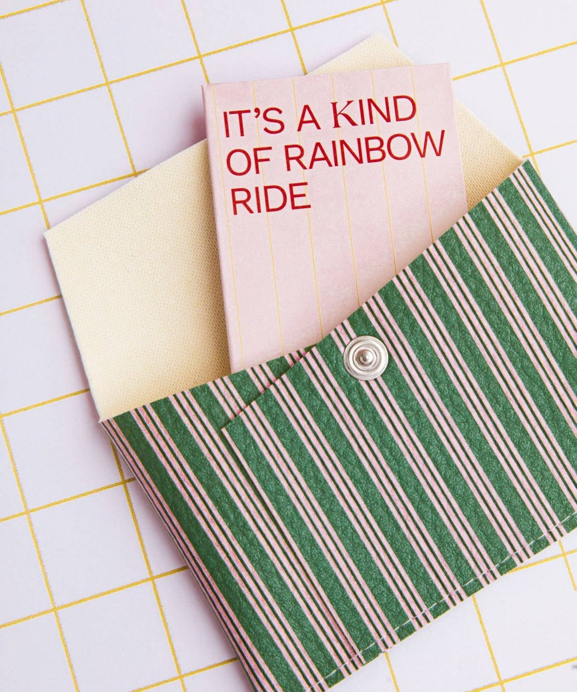 ECKE - Geldbeutel • Grün/Rosa Streifen - Geldbeutel - ROSA ECK