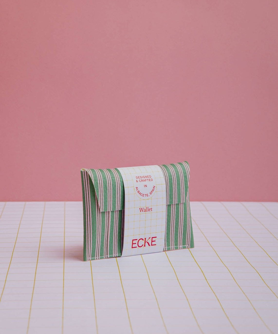 ECKE - Geldbeutel • Grün/Rosa Streifen - Geldbeutel - ROSA ECK