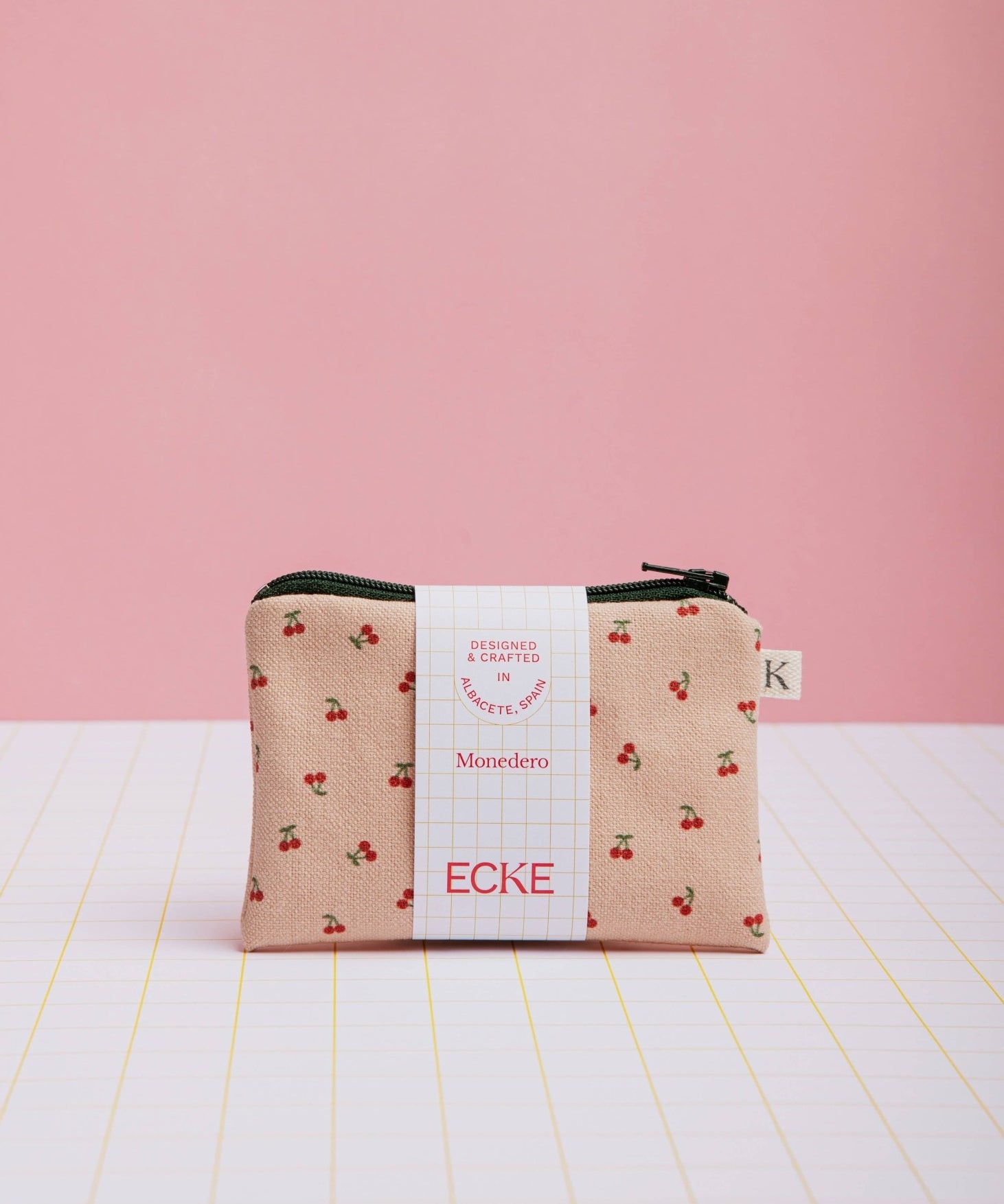 ECKE - Geldbeutel mit Zipper • Kirschen Nude - ROSA ECK