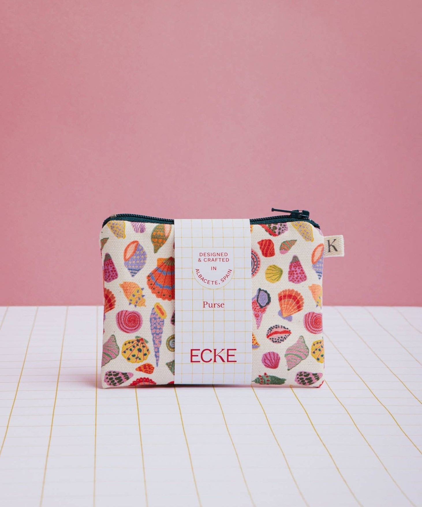 ECKE - Geldbeutel mit Zipper • Muscheln Beige - ROSA ECK