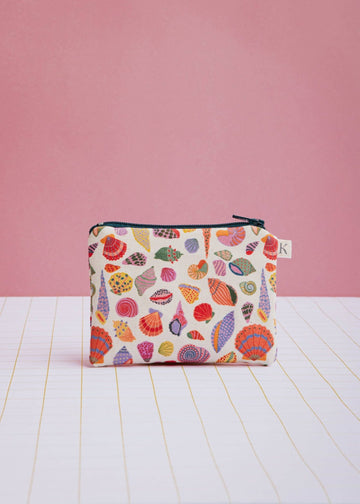 ECKE - Geldbeutel mit Zipper • Muscheln Beige - ROSA ECK