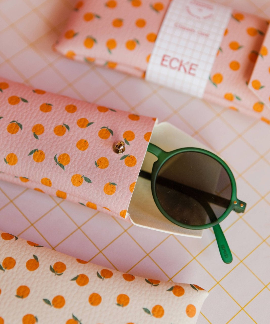 ECKE - NARANJAS Brillen - Etui • Orangen - Pink - Brillen - Etui - ROSA ECK Concept Store