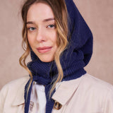 Kapuzenschal • Navy Blau
