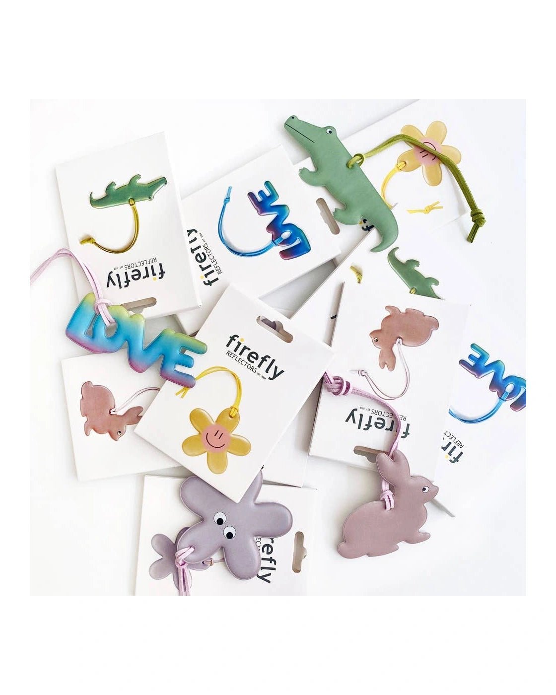 Firefly Reflectors - GREEN CROCODILE Reflektor für Kinder - ROSA ECK