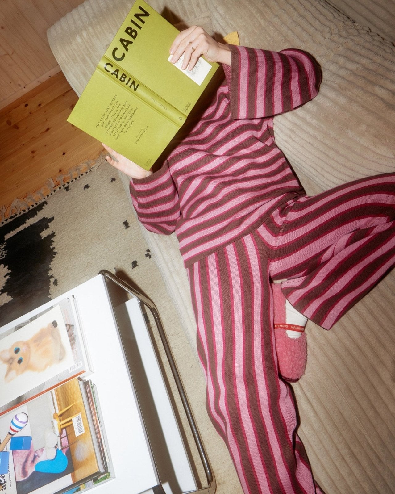 Happymess - Hose aus Bio - Baumwolle • berry stripes - Hose - ROSA ECK