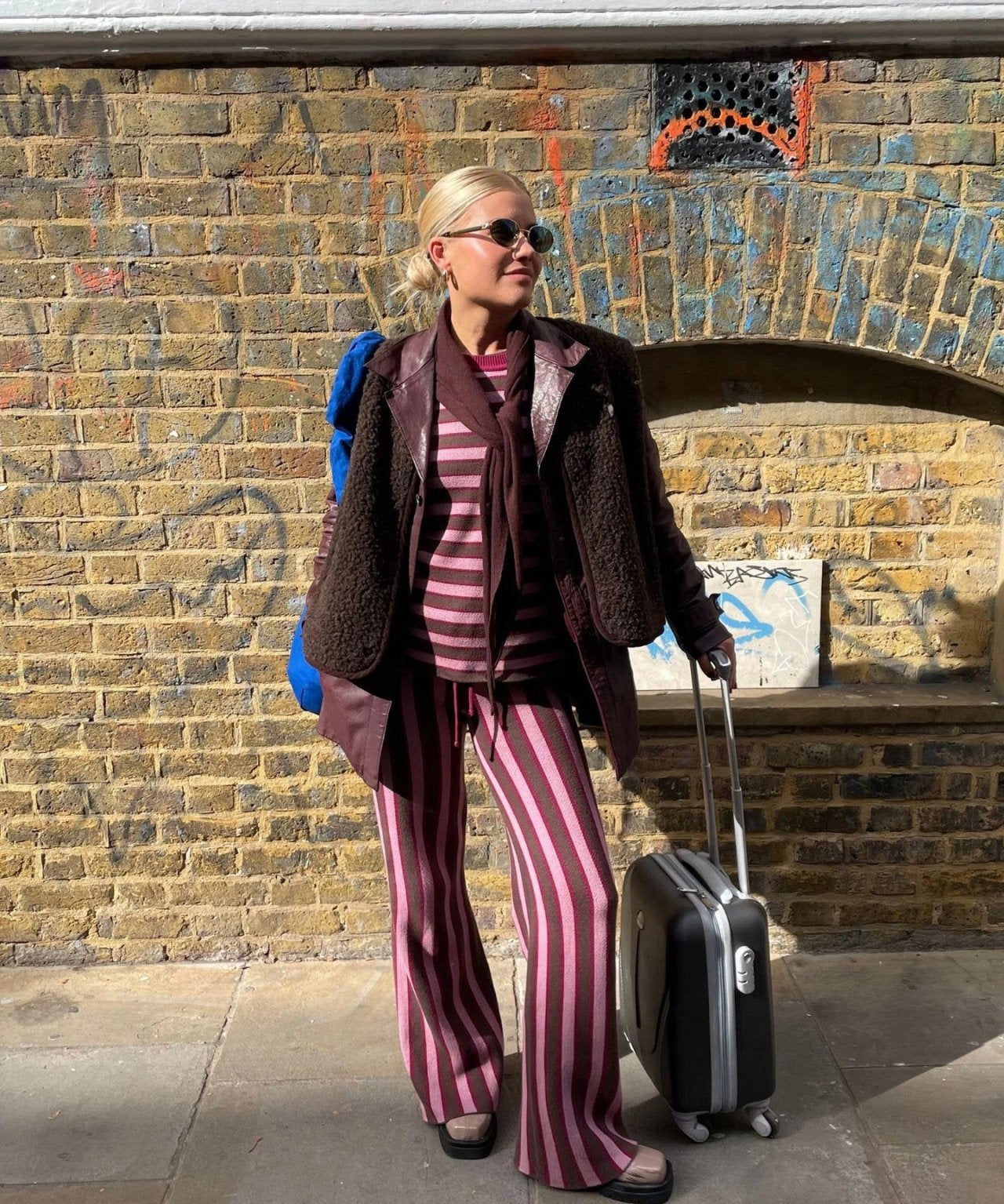 Happymess - Hose aus Bio - Baumwolle • berry stripes - Hose - ROSA ECK