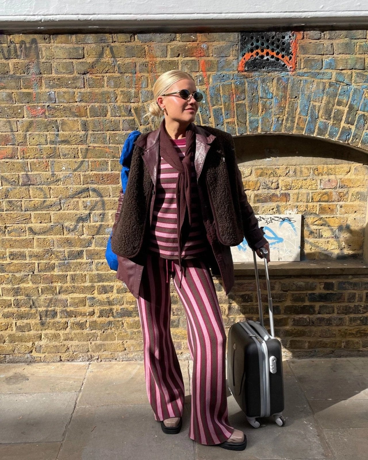 Happymess - Hose aus Bio - Baumwolle • berry stripes - Hose - ROSA ECK