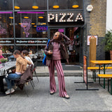 Happymess - Hose aus Bio - Baumwolle • berry stripes - Hose - ROSA ECK