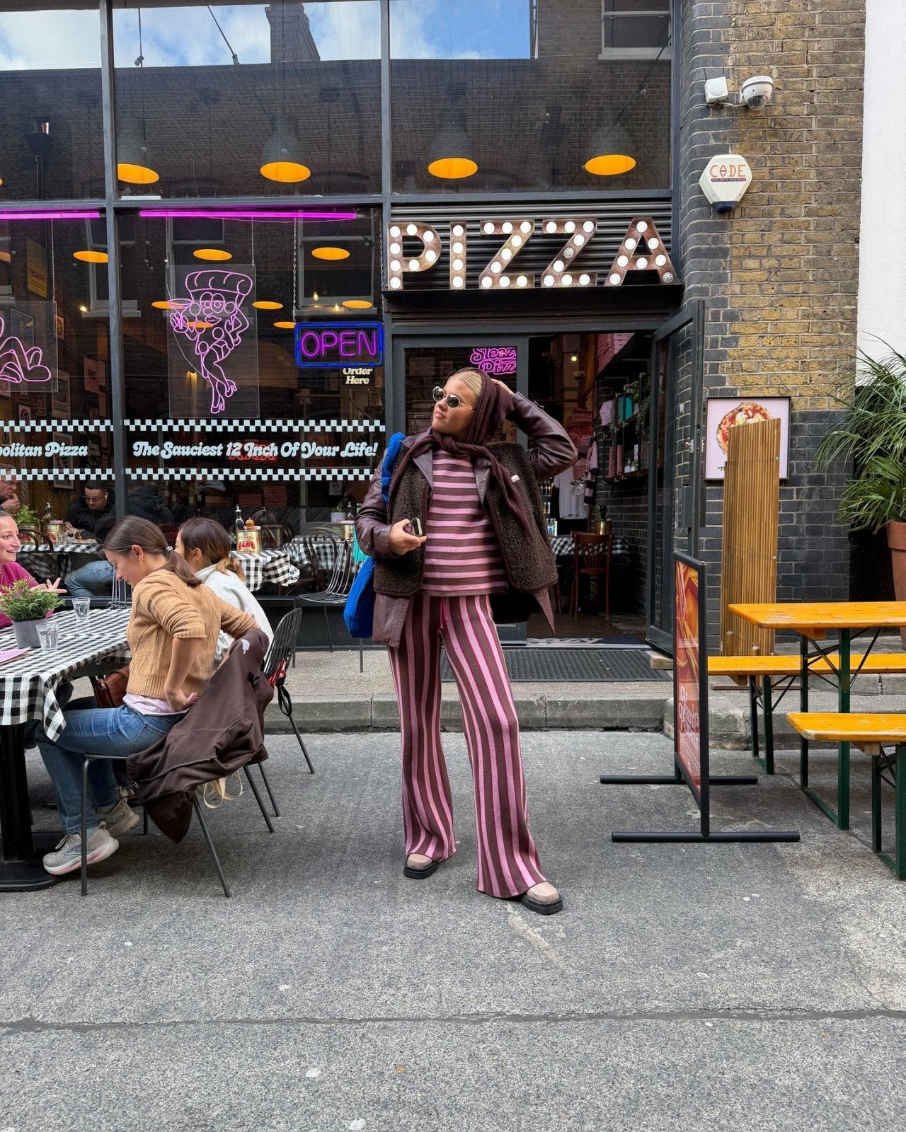 Happymess - Hose aus Bio - Baumwolle • berry stripes - Hose - ROSA ECK