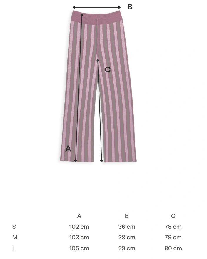 Happymess - Hose aus Bio - Baumwolle • berry stripes - Hose - ROSA ECK