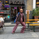 Happymess - Hose aus Bio - Baumwolle • berry stripes - Hose - ROSA ECK