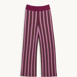 Happymess - Hose aus Bio - Baumwolle • berry stripes - Hose - ROSA ECK