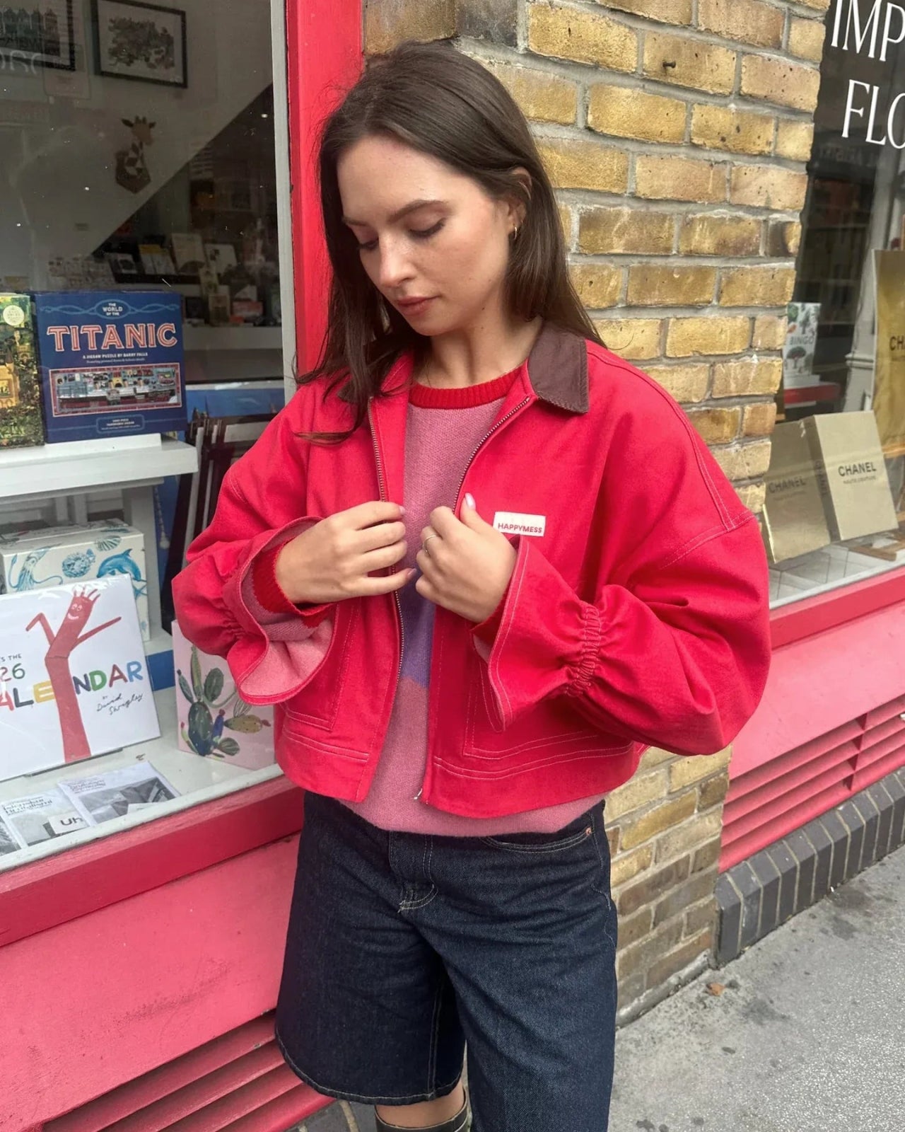 Happymess - Jeansjacke • Retro Red - Jacke - ROSA ECK