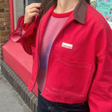 Happymess - Jeansjacke • Retro Red - Jacke - ROSA ECK