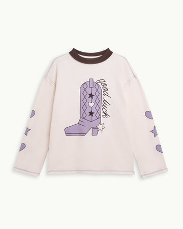 Happymess - Langarmshirt aus Bio - Baumwolle • good luck - Langarmshirt - ROSA ECK