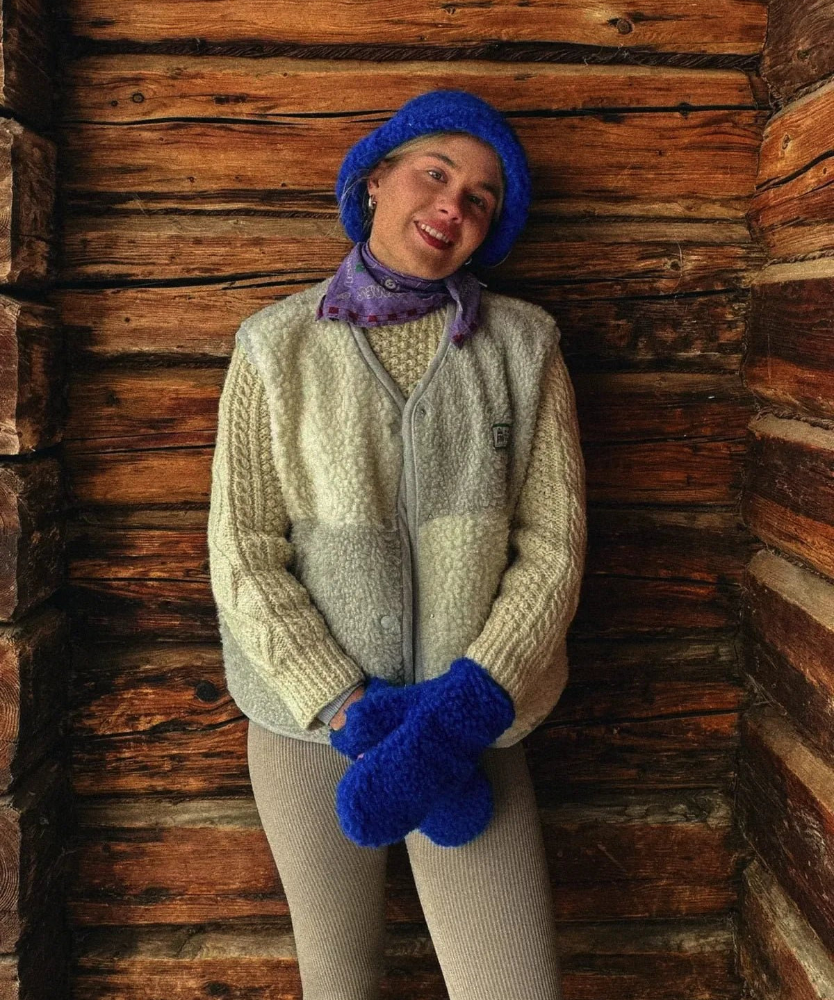 Happymess - Merino Fäustlinge • Cobalt - Handschuhe - ROSA ECK