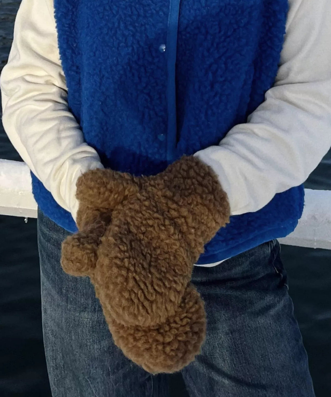 Happymess - Merino Fäustlinge • Teddy Brown - Handschuhe - ROSA ECK