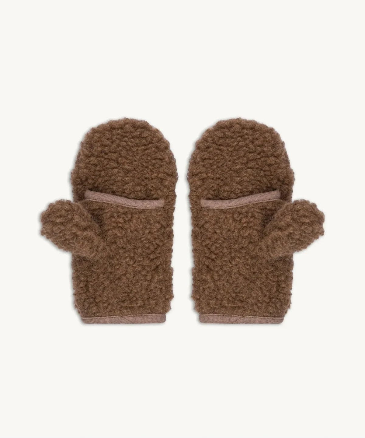 Happymess - Merino Fäustlinge • Teddy Brown - Handschuhe - ROSA ECK