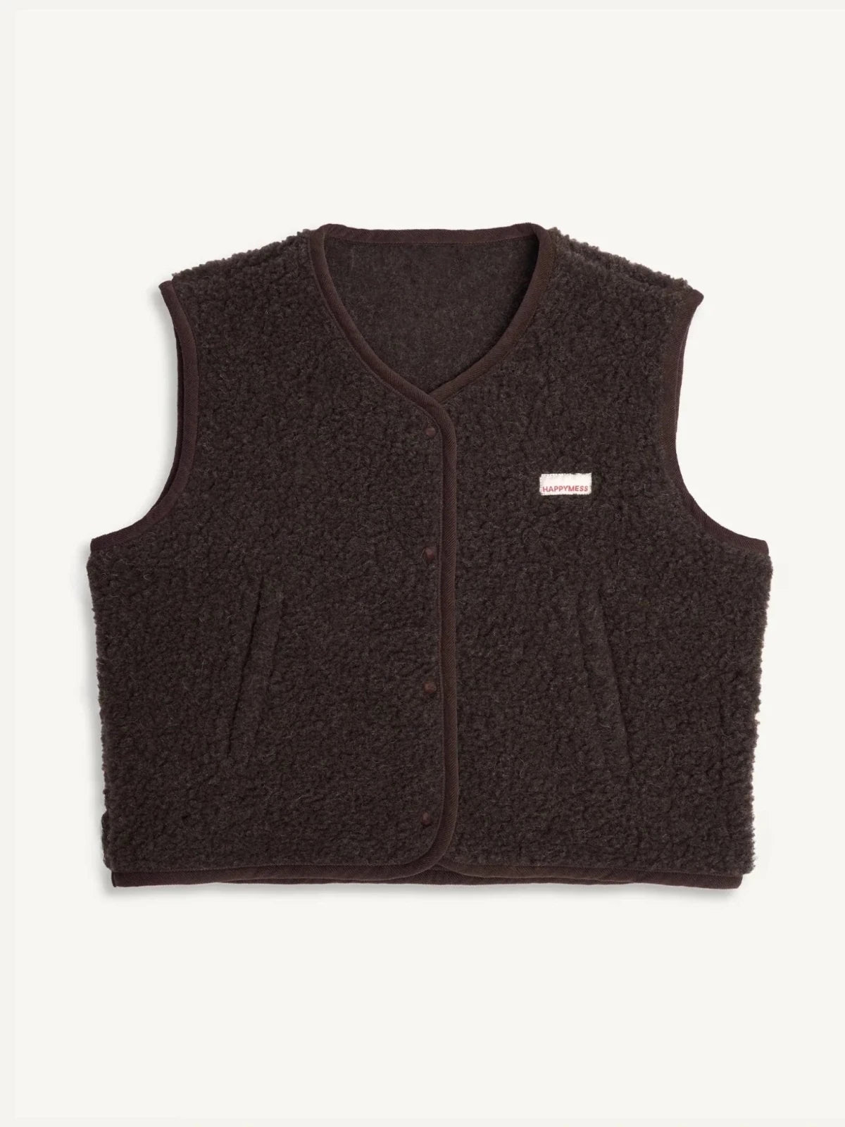 Happymess Merino Weste Chocolate Brown