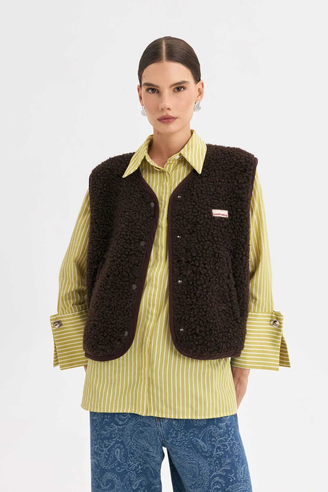 Happymess Merino Weste Chocolate Brown