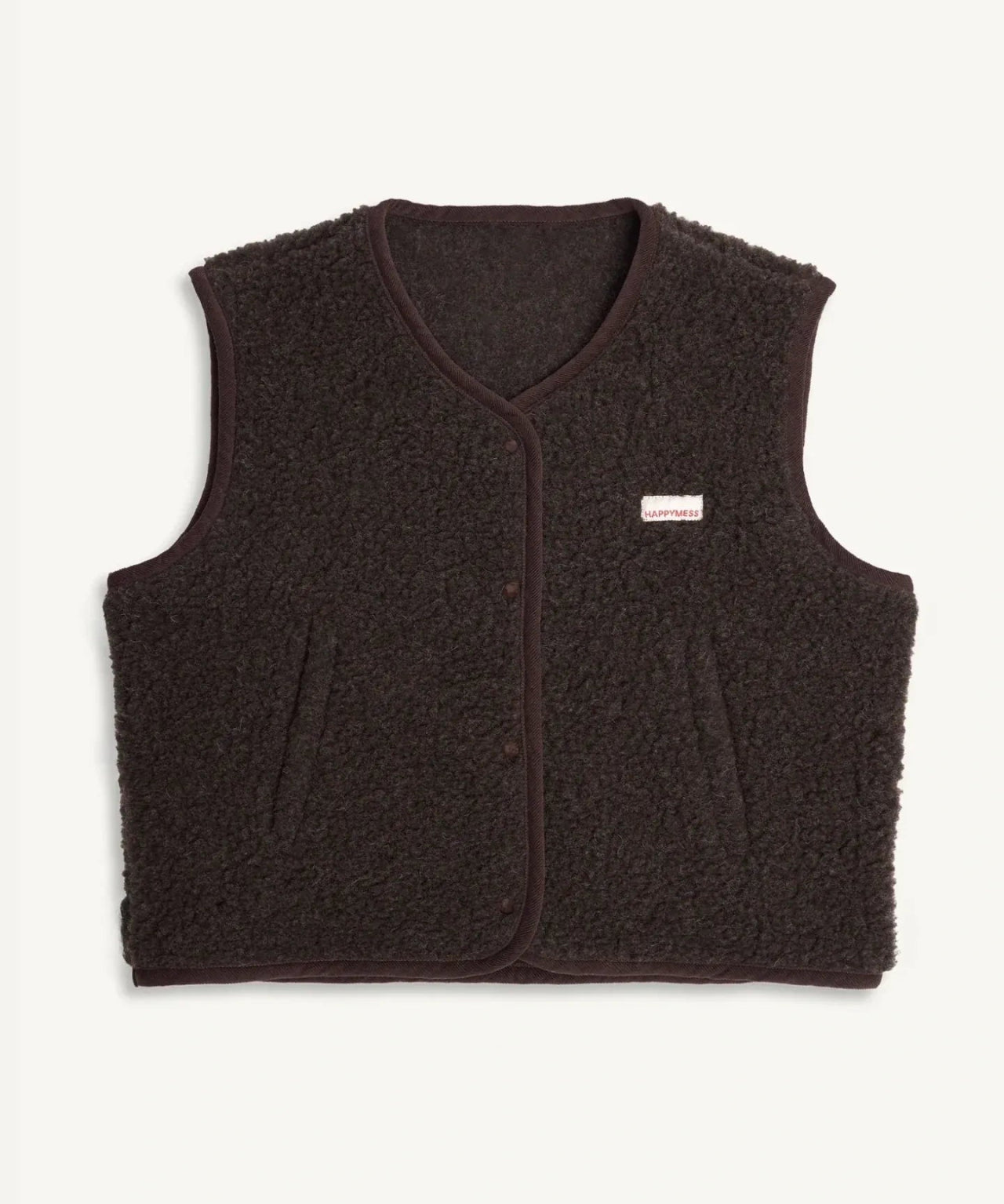 Happymess - Merino Weste • Chocolate Brown - Weste - ROSA ECK