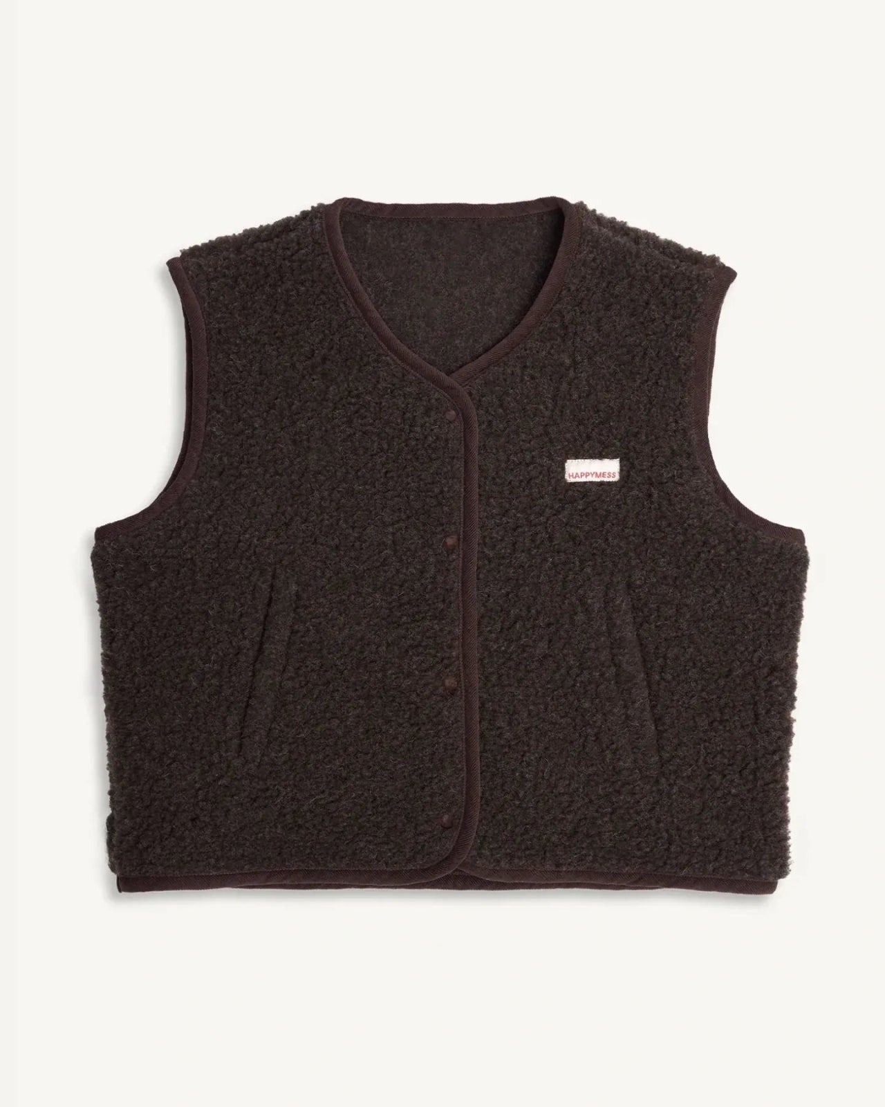 Happymess - Merino Weste • Chocolate Brown - Weste - ROSA ECK