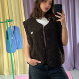 Happymess - Merino Weste • Chocolate Brown - Weste - ROSA ECK