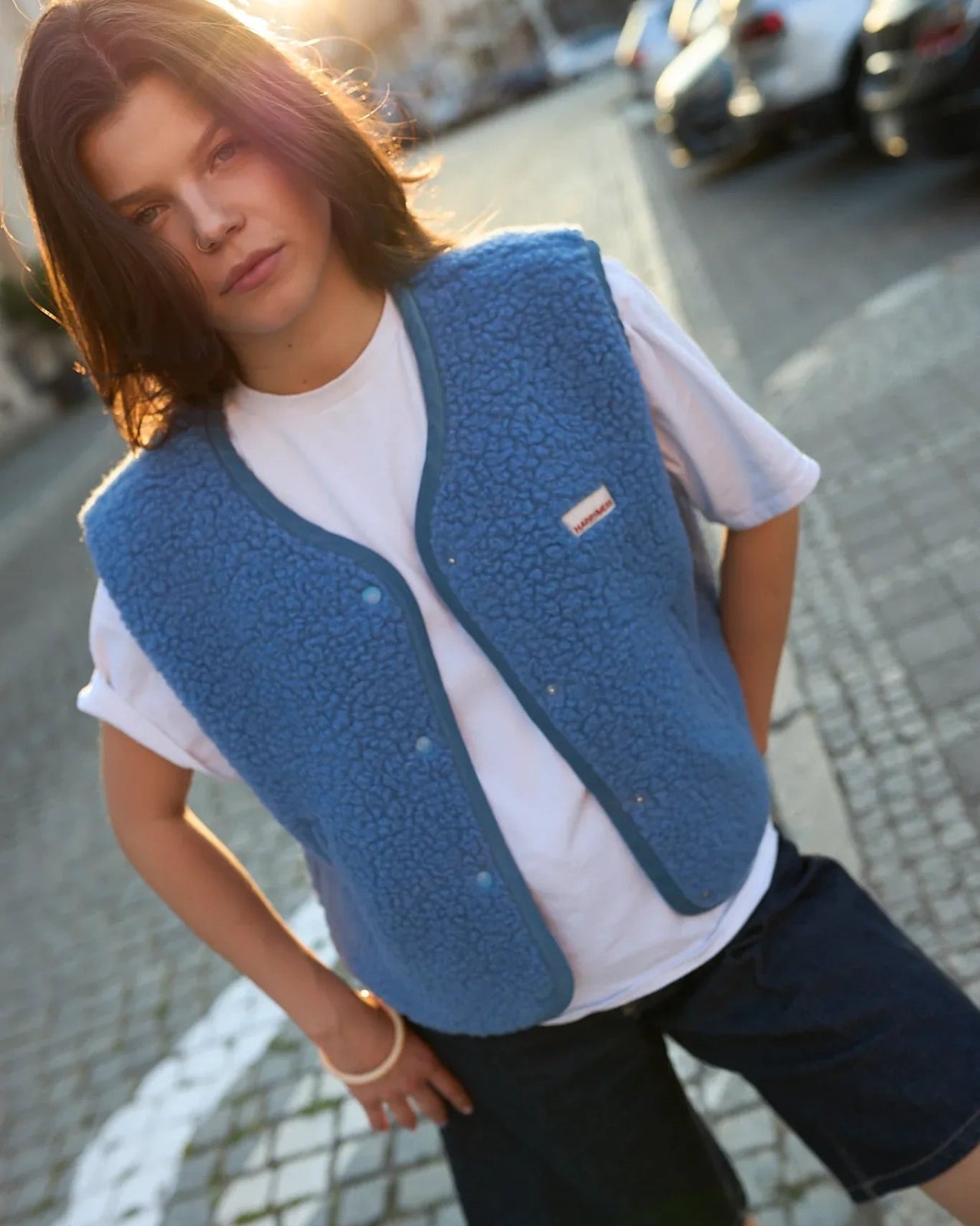 Happymess - Merino Weste • Ice Blue - Weste - ROSA ECK