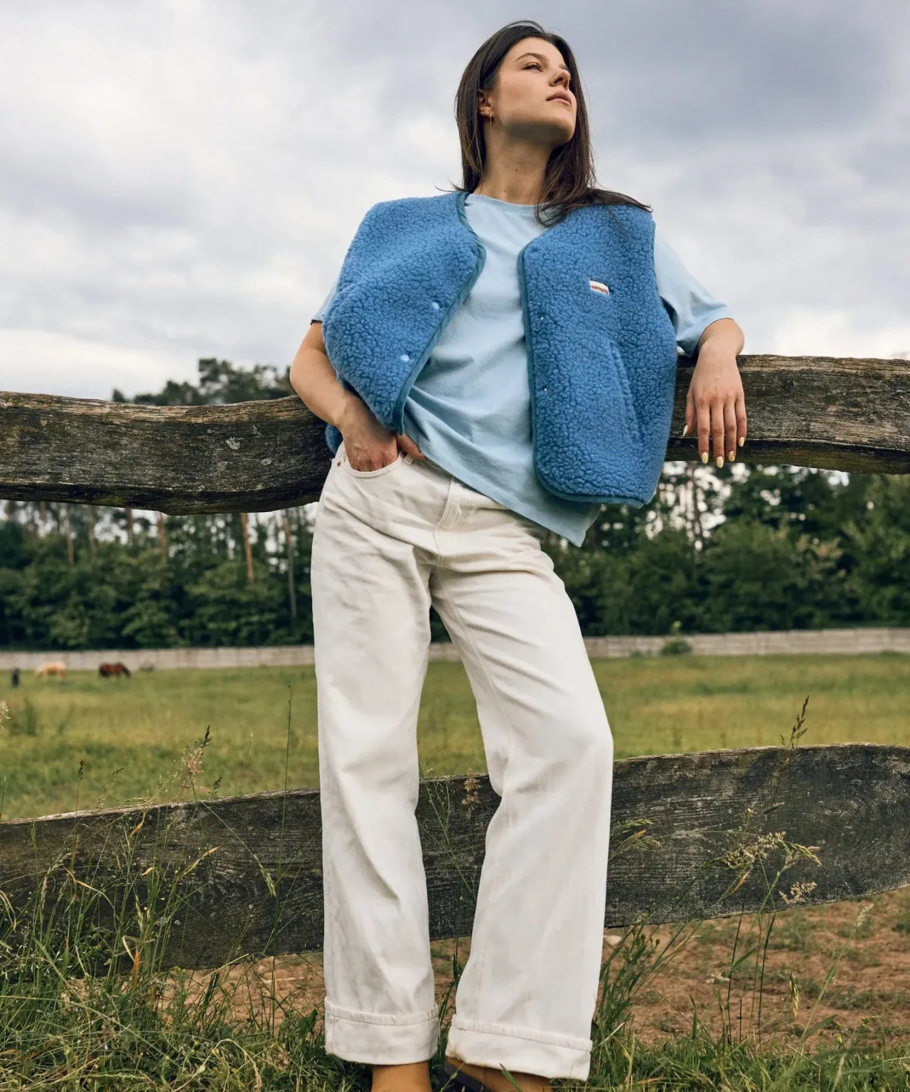 Happymess - Merino Weste • Ice Blue - Weste - ROSA ECK