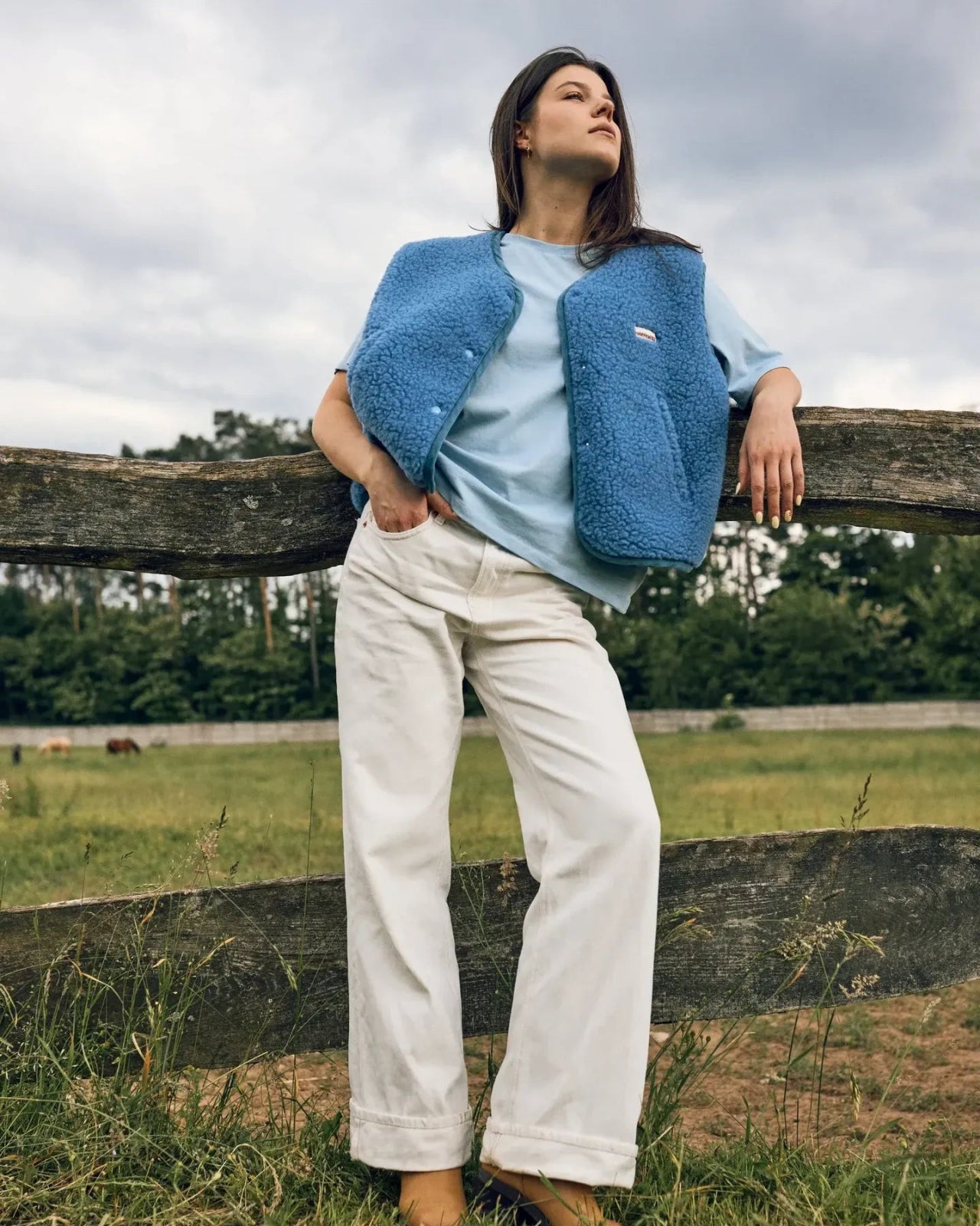 Happymess - Merino Weste • Ice Blue - Weste - ROSA ECK