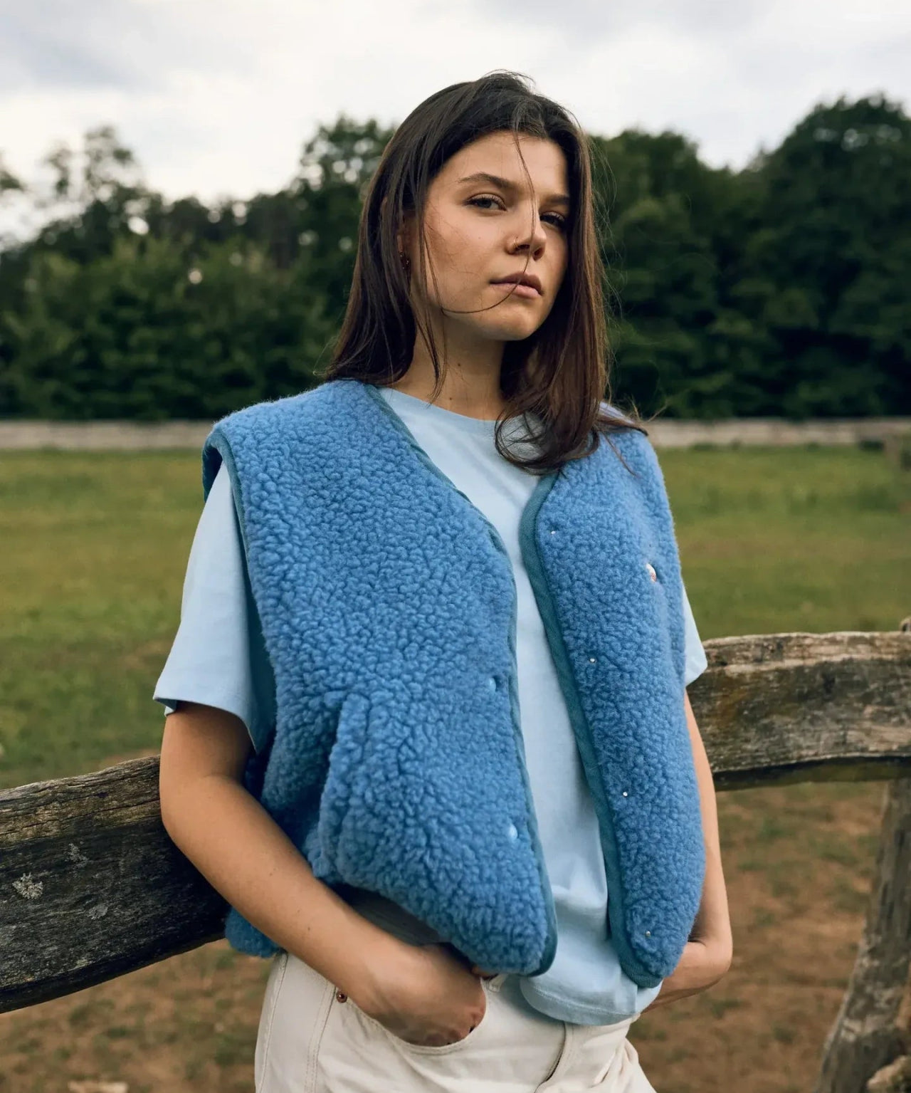 Happymess - Merino Weste • Ice Blue - Weste - ROSA ECK