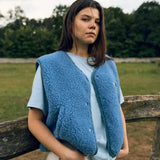 Happymess - Merino Weste • Ice Blue - Weste - ROSA ECK