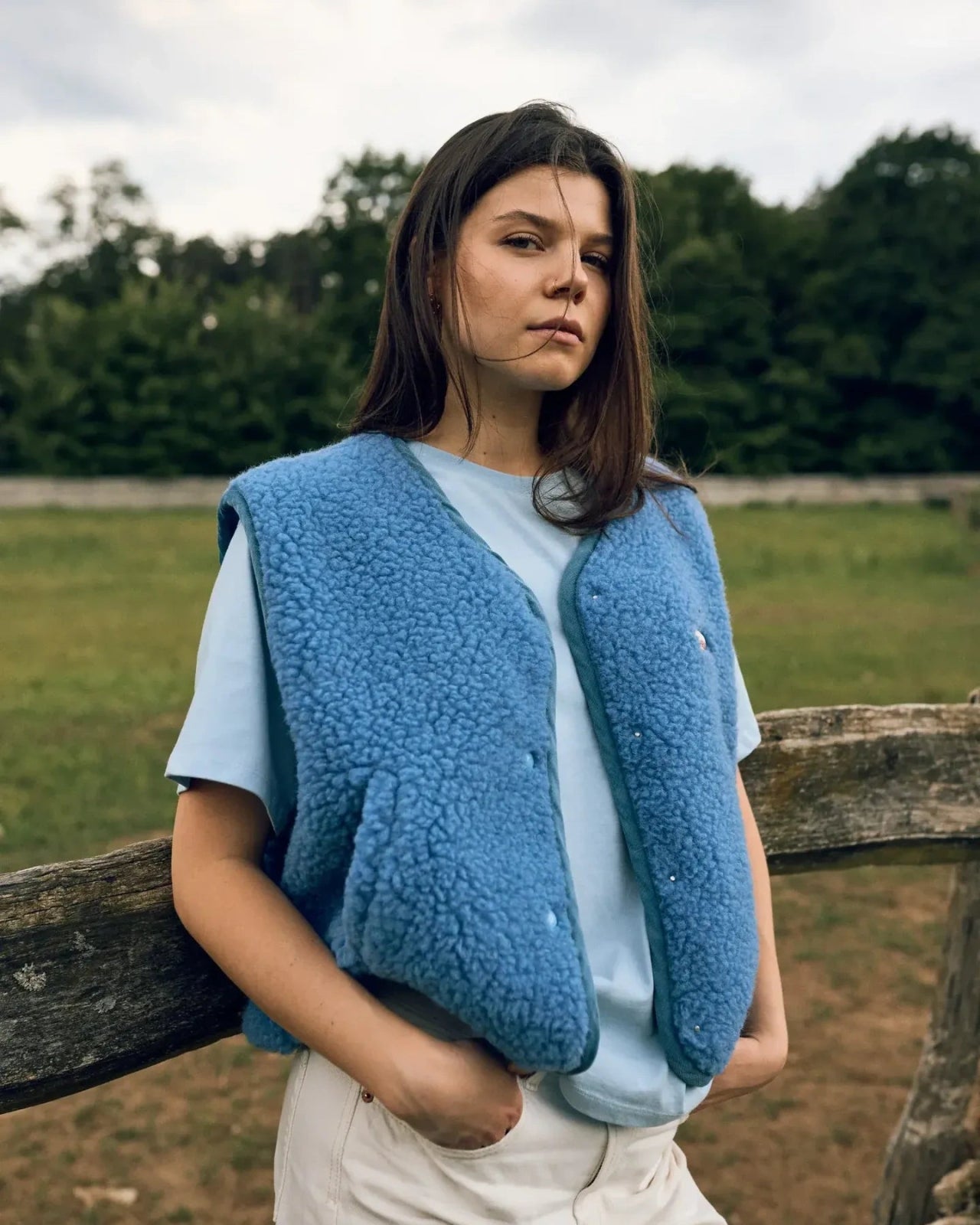 Happymess - Merino Weste • Ice Blue - Weste - ROSA ECK