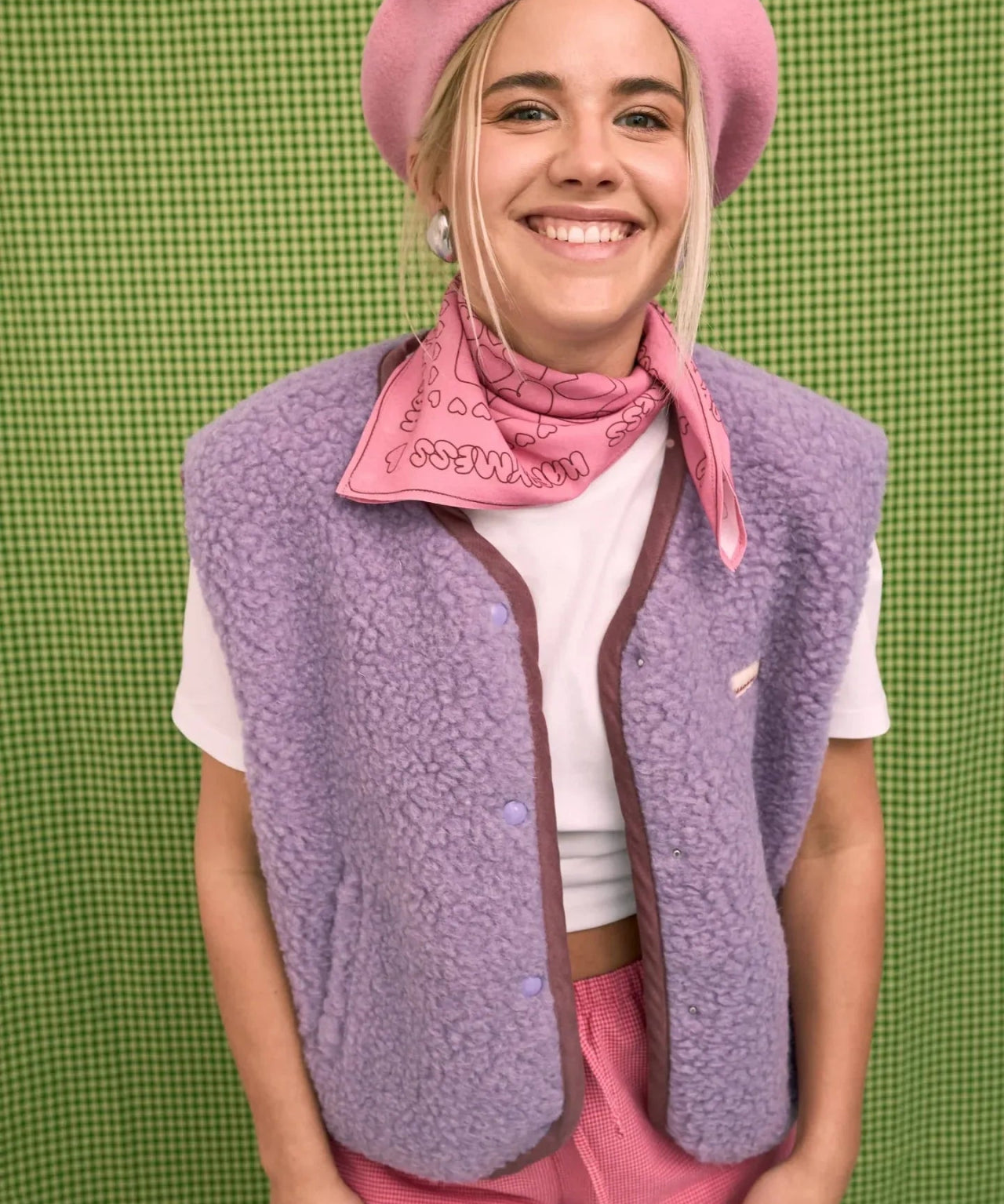 Happymess - Merino Weste • Lilac Cloud - Weste - ROSA ECK