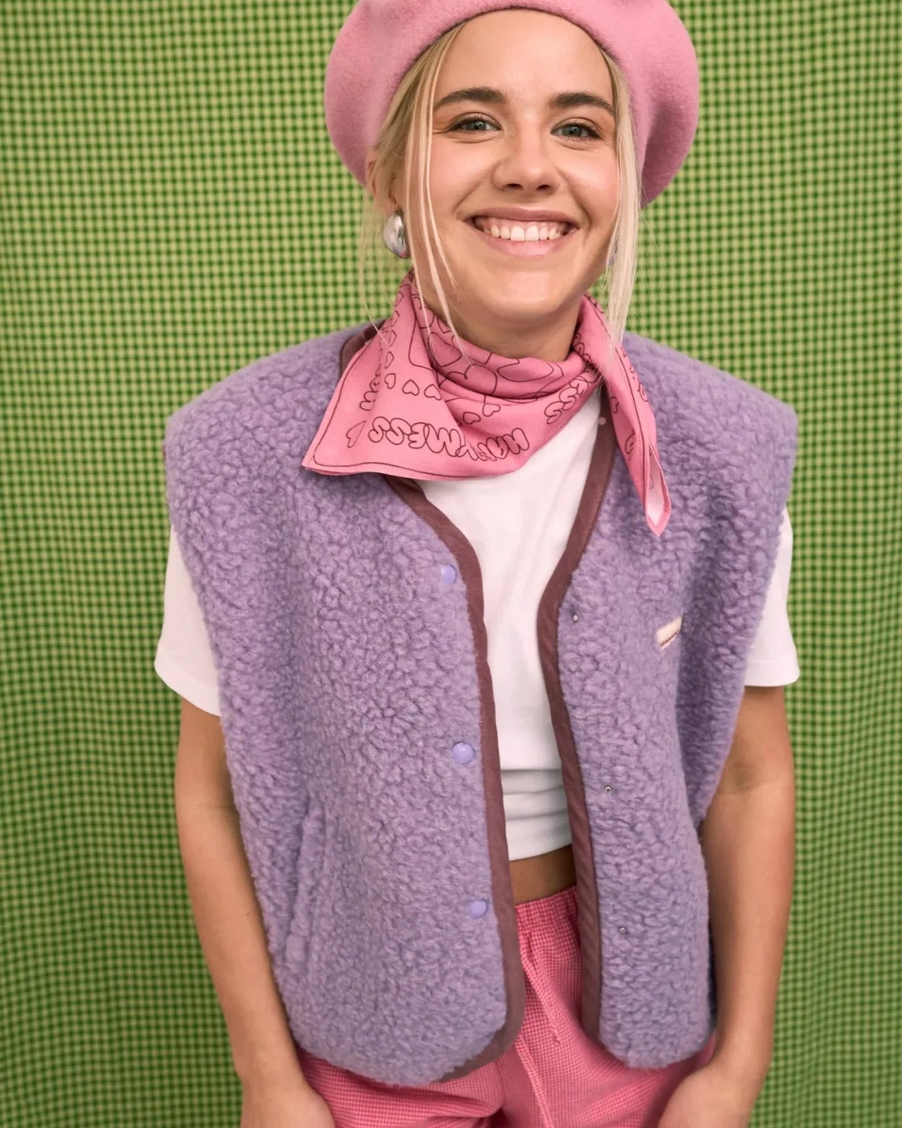 Happymess - Merino Weste • Lilac Cloud - Weste - ROSA ECK