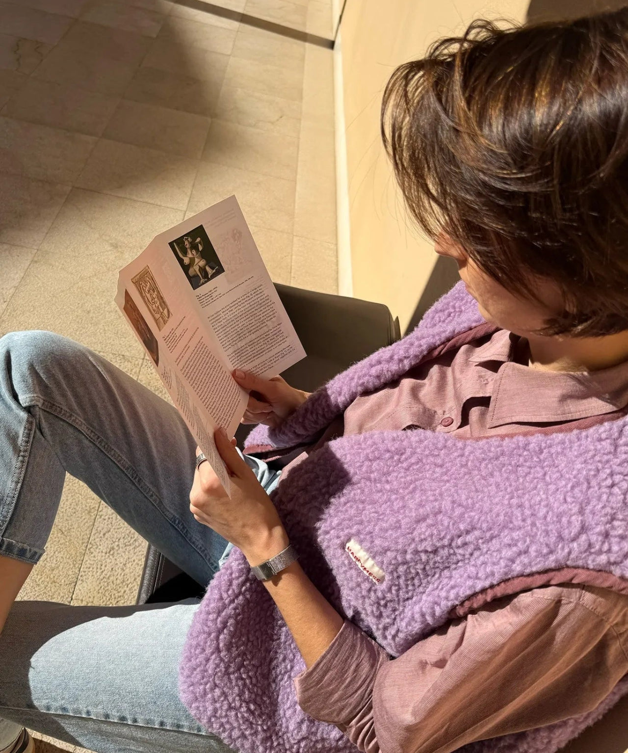 Happymess - Merino Weste • Lilac Cloud - Weste - ROSA ECK