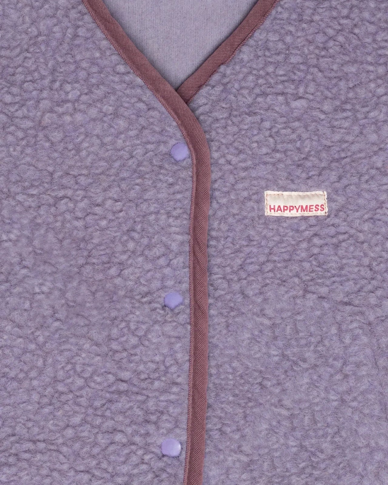 Happymess - Merino Weste • Lilac Cloud - Weste - ROSA ECK