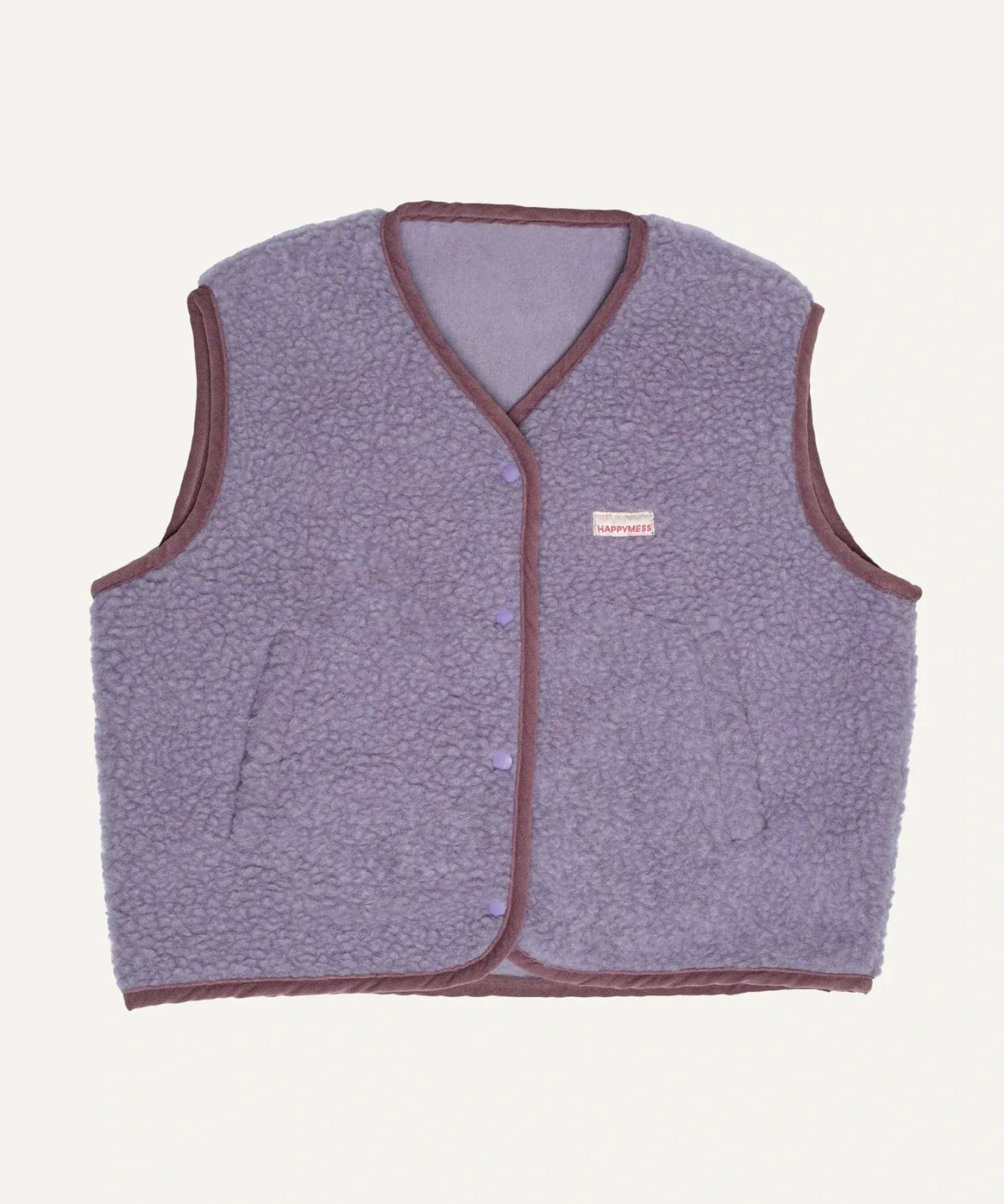 Happymess - Merino Weste • Lilac Cloud - Weste - ROSA ECK