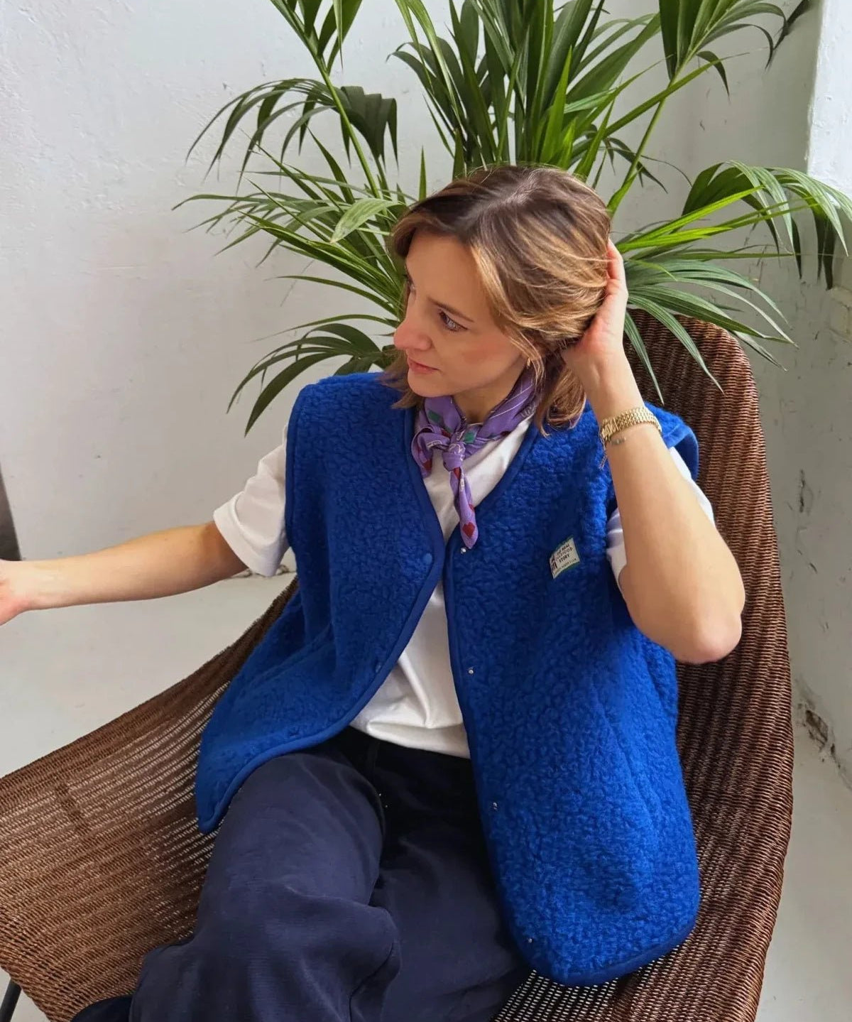 Happymess - Merino Wollweste • Cobalt - Weste - ROSA ECK