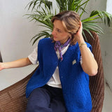 Happymess - Merino Wollweste • Cobalt - Weste - ROSA ECK