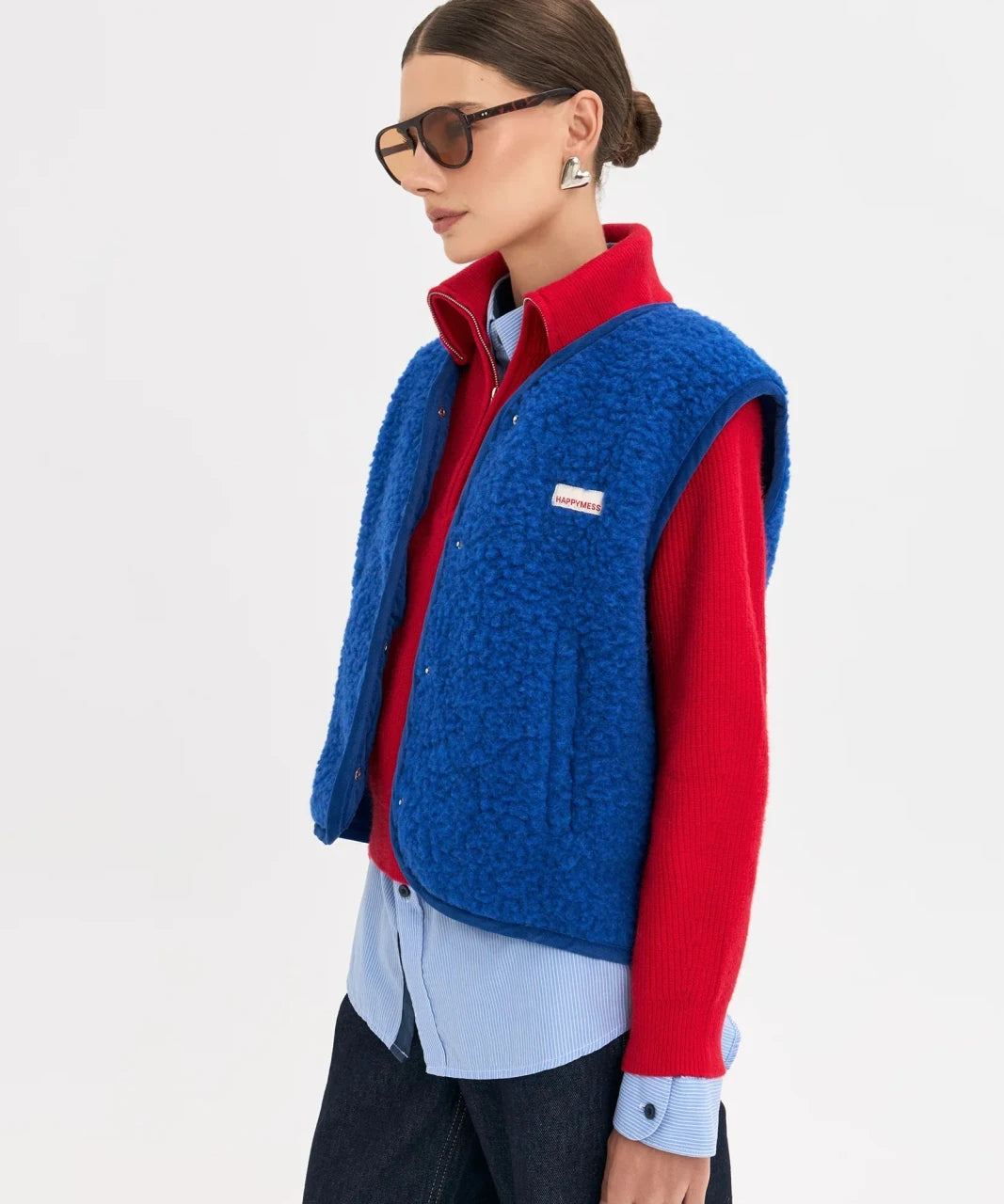 Happymess Merino Weste Cobalt
