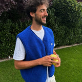 Happymess - Merino Wollweste • Cobalt - Weste - ROSA ECK