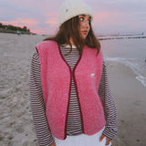 Happymess - Merino Wollweste • Dusty Pink - Weste - ROSA ECK